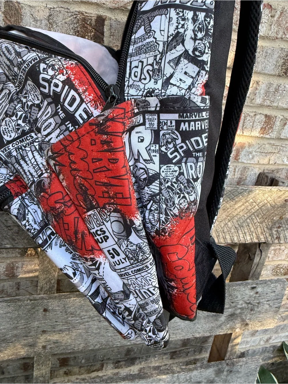 Red & Black Graphic Backpack - marvel comics